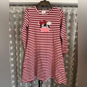 Striped Red and White Kids Casual Dress